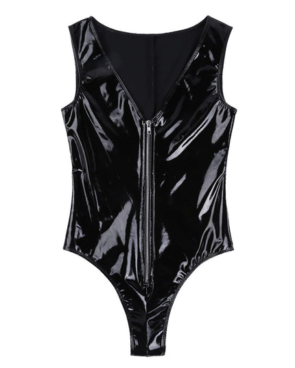 Black Shiny Bodysuit